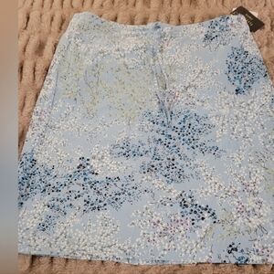 Van Heusen Light Blue Floral Mini Skirt